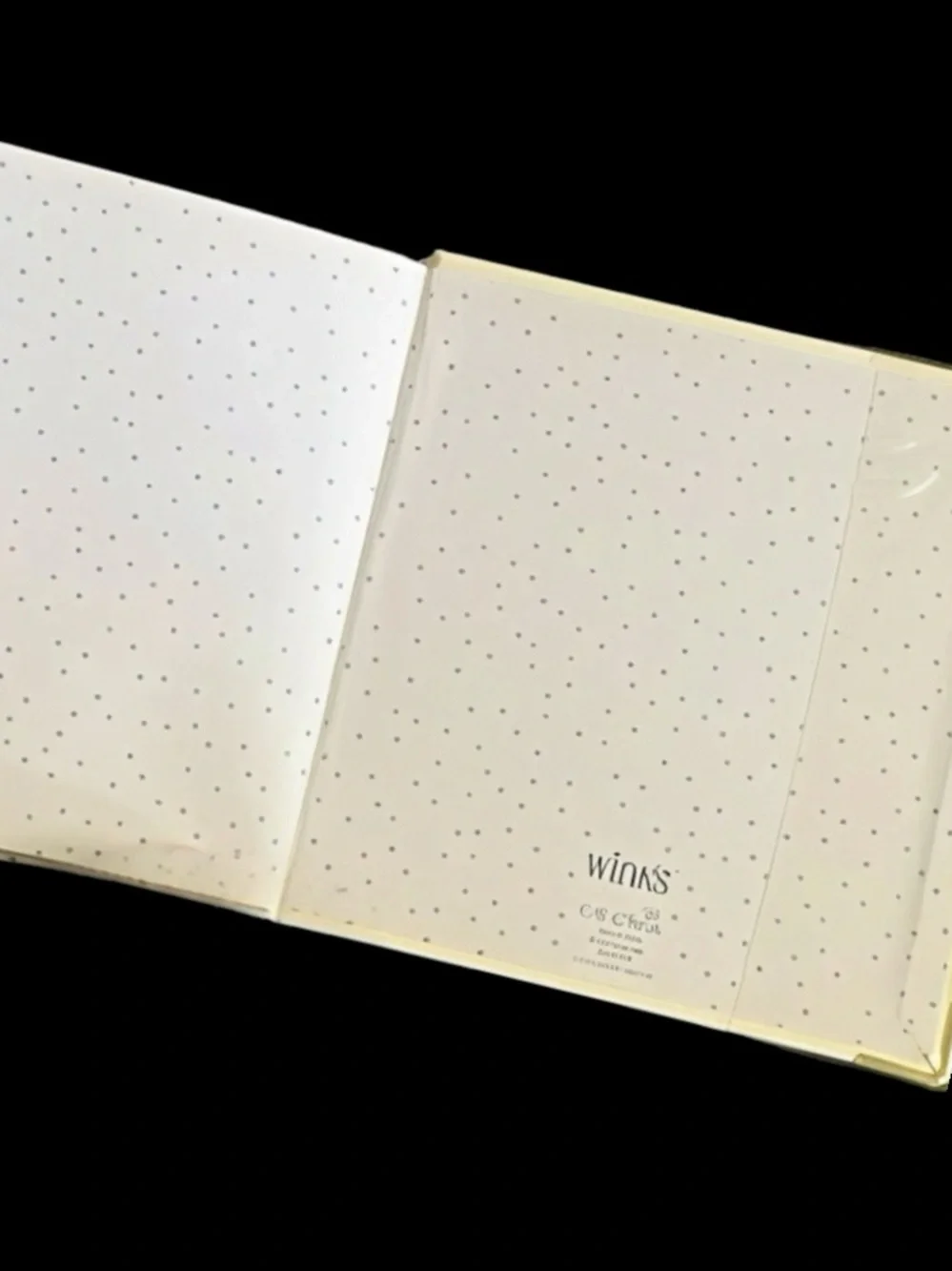Winks Guest Book with Gold Foil Script 6.5x6.5” by Paper Peony Press